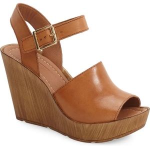 Topshop Willow leather wedge sandals